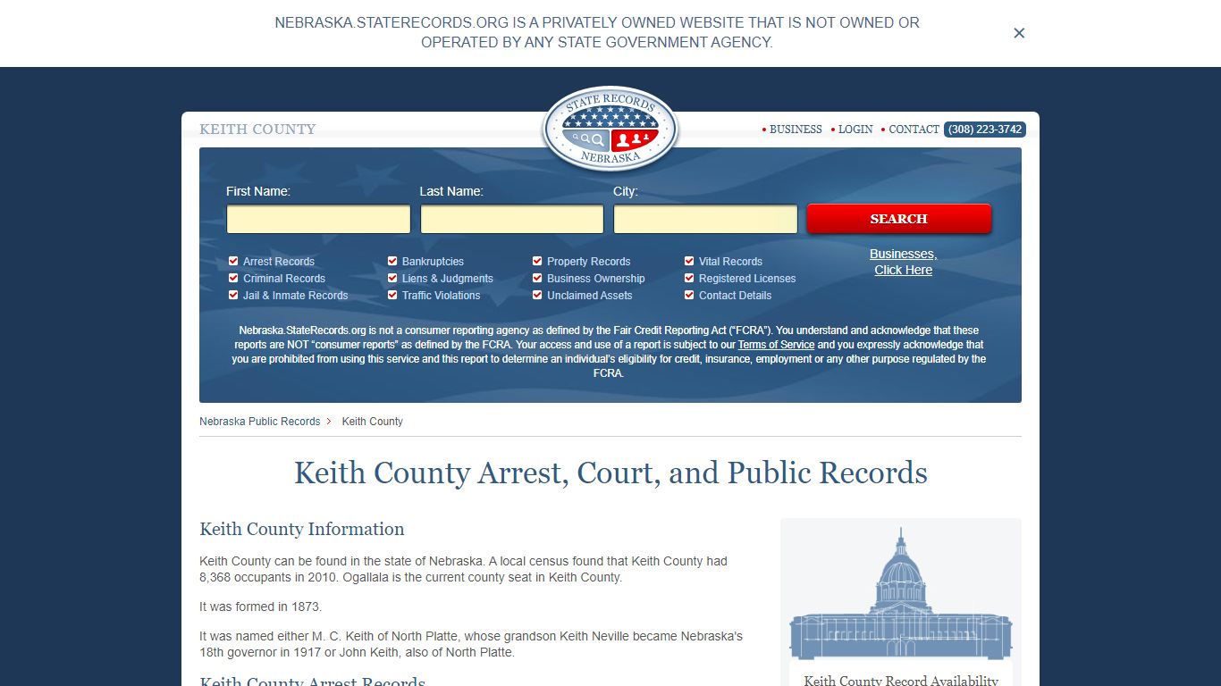 Keith County Arrest, Court, and Public Records