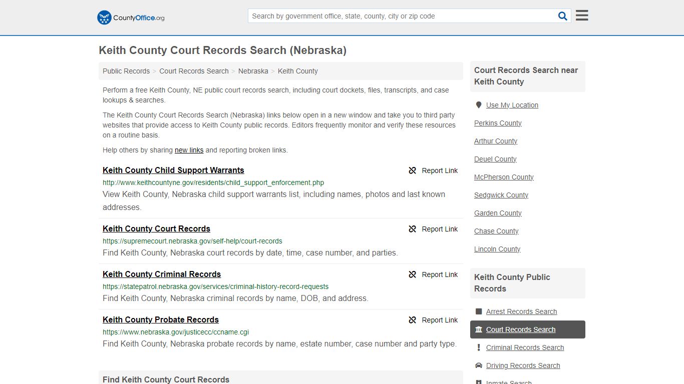 Keith County Court Records Search (Nebraska) - countyoffice.org